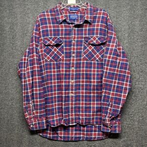 Pendleton Burnside Shirt Plaid Flannel Long Sleeve Button Up Men's XXL